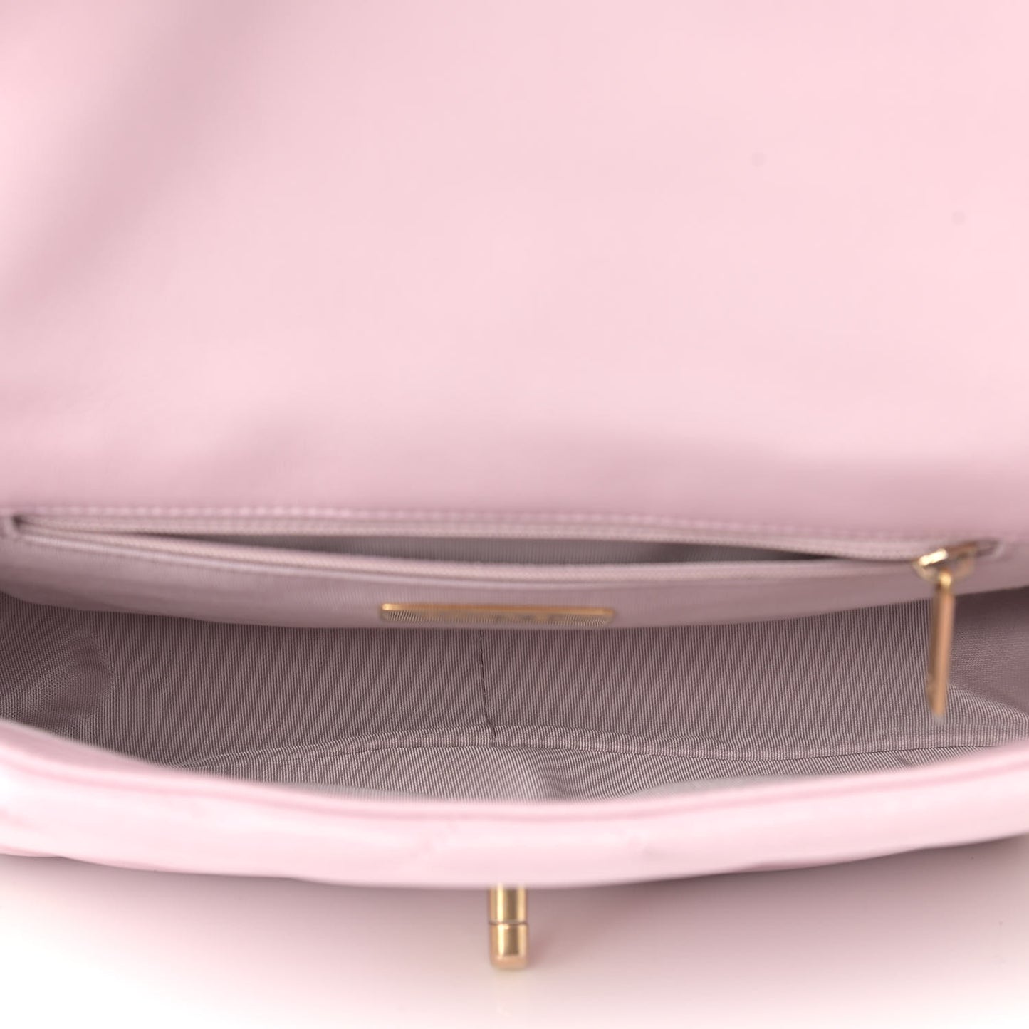 Lambskin Quilted Medium Chanel 19 Flap Light Pink