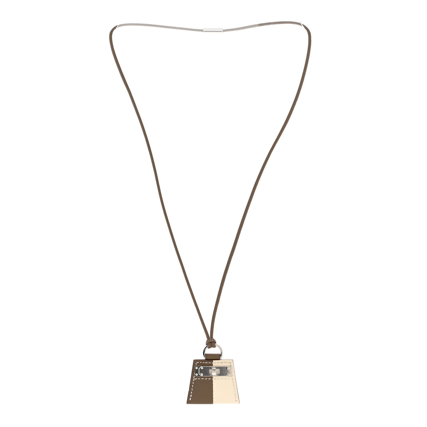 Swift Monpetit Small Kelly Pendant Necklace Etoupe Nata