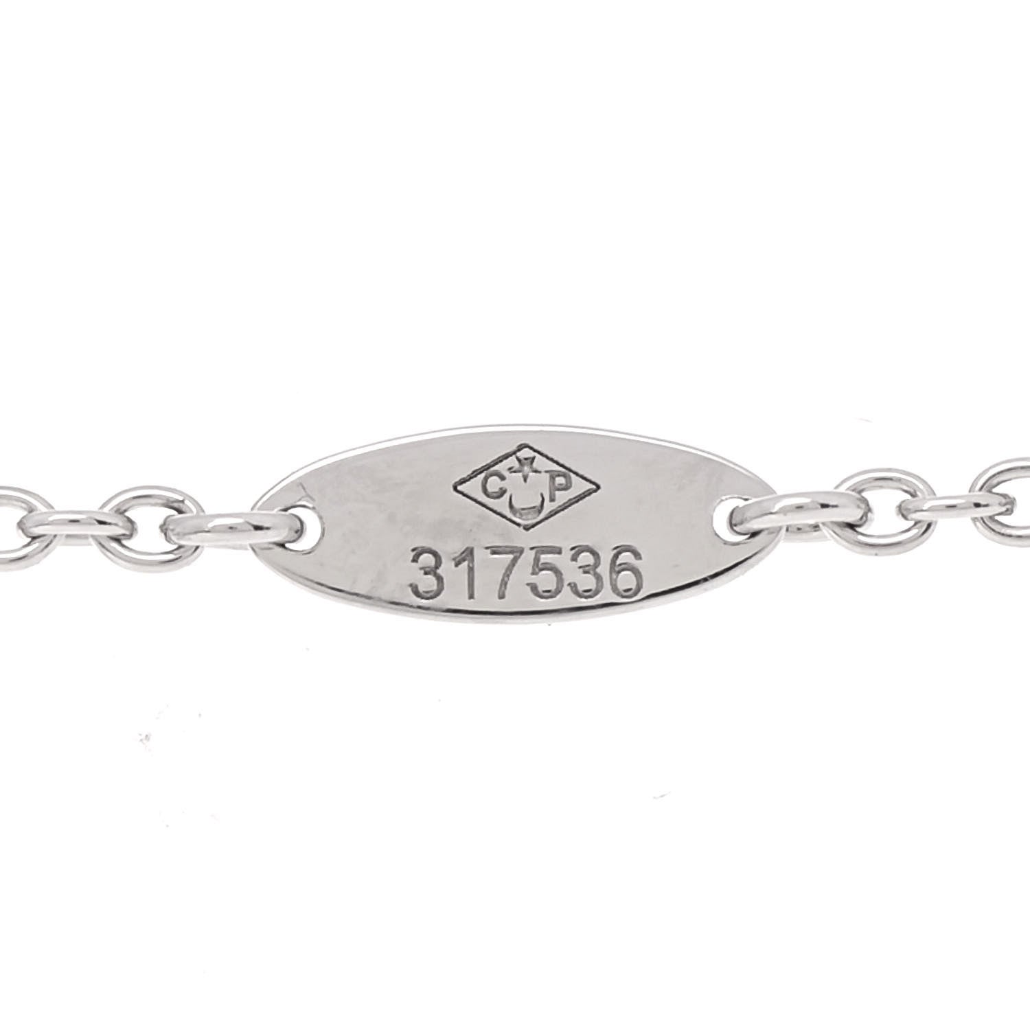 Christian Dior 18K White Gold Diamond Mother of Pearl Rose Des Vents Bracelet 6 of 7