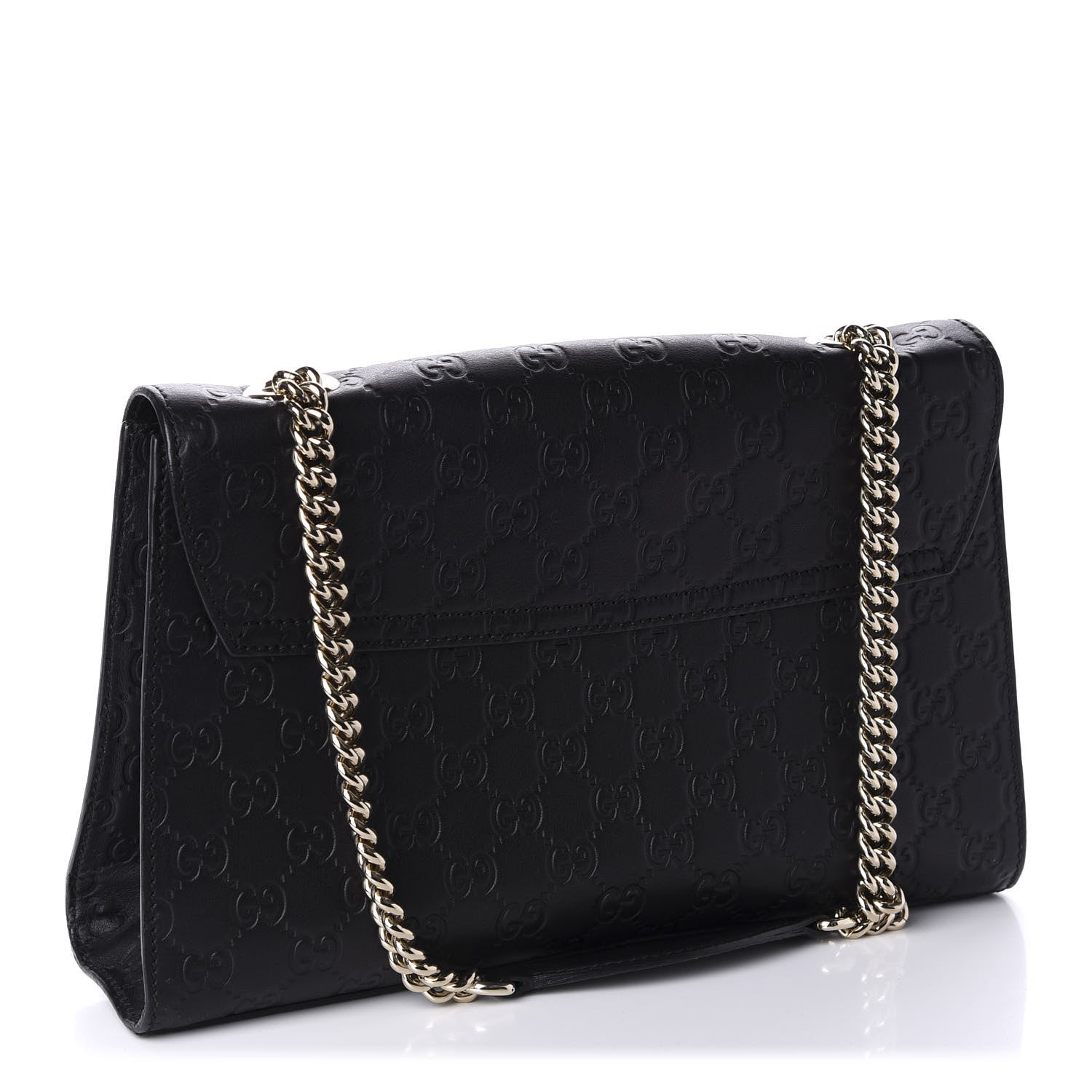 Gucci Guccissima Medium Emily Chain Shoulder Bag Black 3 of 13