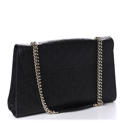 Gucci Guccissima Medium Emily Chain Shoulder Bag Black 3 of 13