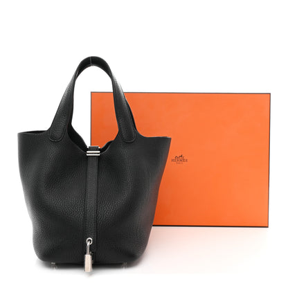 Hermes Taurillon Clemence Picotin Lock 18 PM Black Black 11 of 11