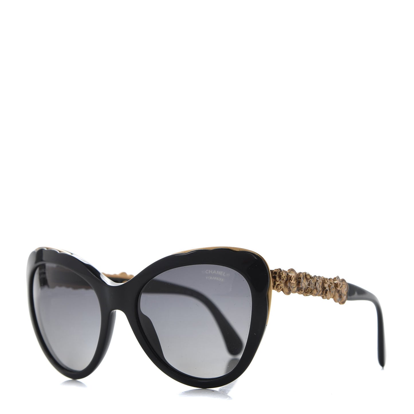 Polarized Bijou Cat Eye Sunglasses 5354 Black