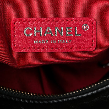 Chanel Aged Smooth Calfskin Quilted Medium Gabrielle Logo Hobo Black 5 of 10