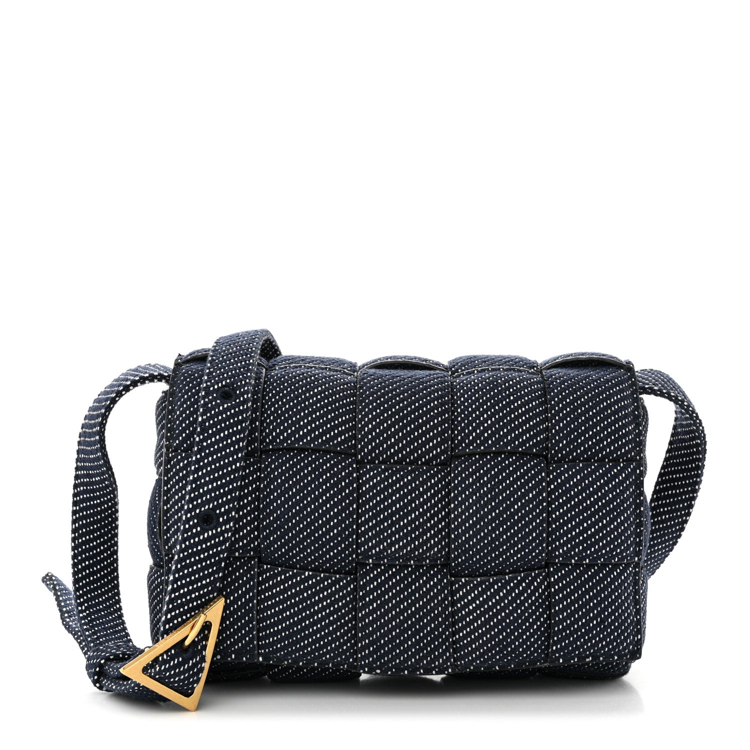 Bottega Veneta Denim Maxi Intrecciato Padded Cassette High Frequency Crossbody Bag Indigo 1 of 9