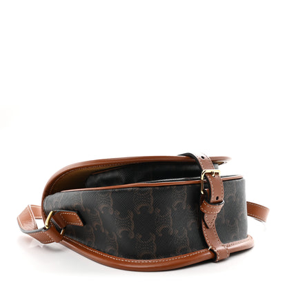 Celine Triomphe Canvas Medium Folco Bag Tan 4 of 9
