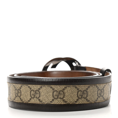Gucci GG Supreme Monogram Niagara Lux Calfskin Interlocking G 40mm Belt 95 38 Beige Ebony Cocoa 2 of 8