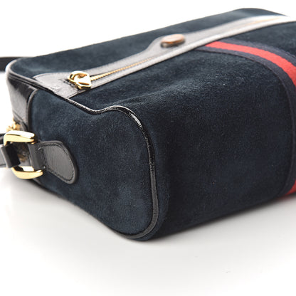 Gucci Suede Patent Web Small Ophidia Shoulder Bag Blue Black 7 of 8
