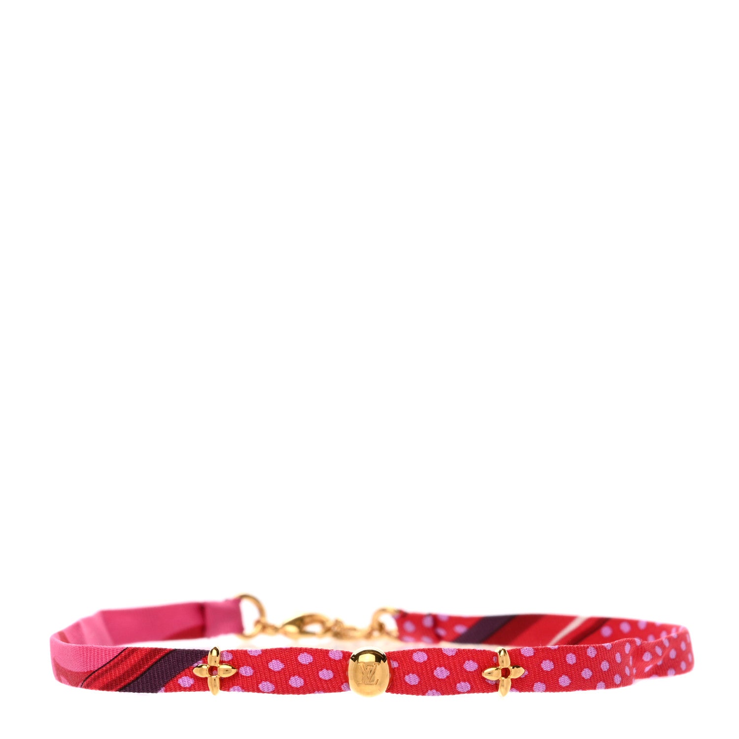 Louis Vuitton Metal Silk Collar Be Mindful Necklace Pink 1 of 4