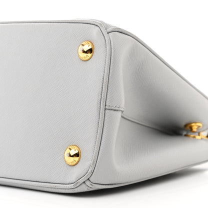 Prada Saffiano Lux Small Galleria Double Zip Tote Granito 10 of 13