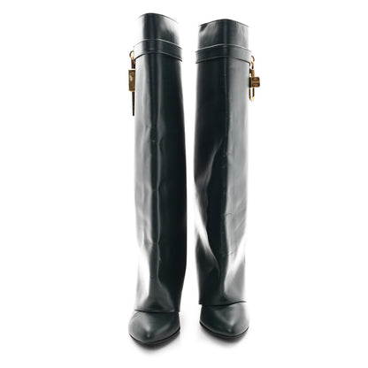 Givenchy Calfskin Shark Lock Pant Boots 38.5 Green 2 of 10