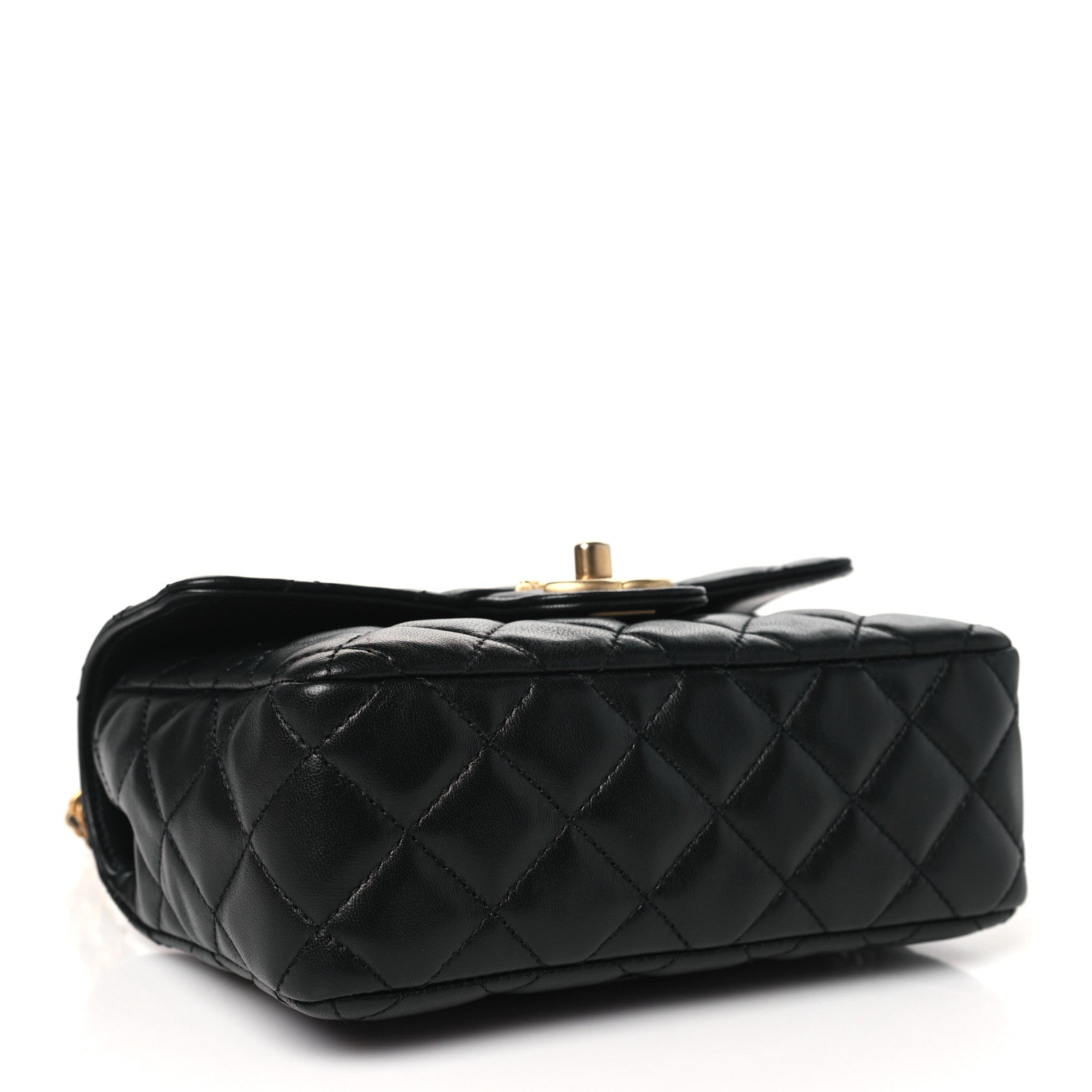 Chanel Lambskin Enamel Quilted Mini Flap Black 4 of 11
