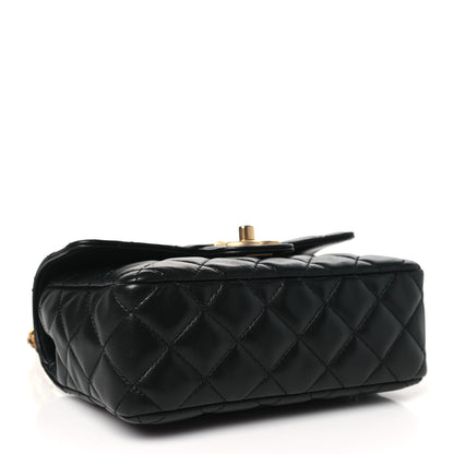 Chanel Lambskin Enamel Quilted Mini Flap Black 4 of 11