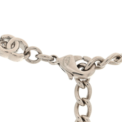 Chanel Metal CC Short Chain Necklace Silver 4 of 4