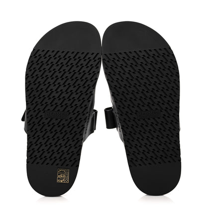 Hermes Calfskin Womens Chypre Sandals 41 Black 5 of 9
