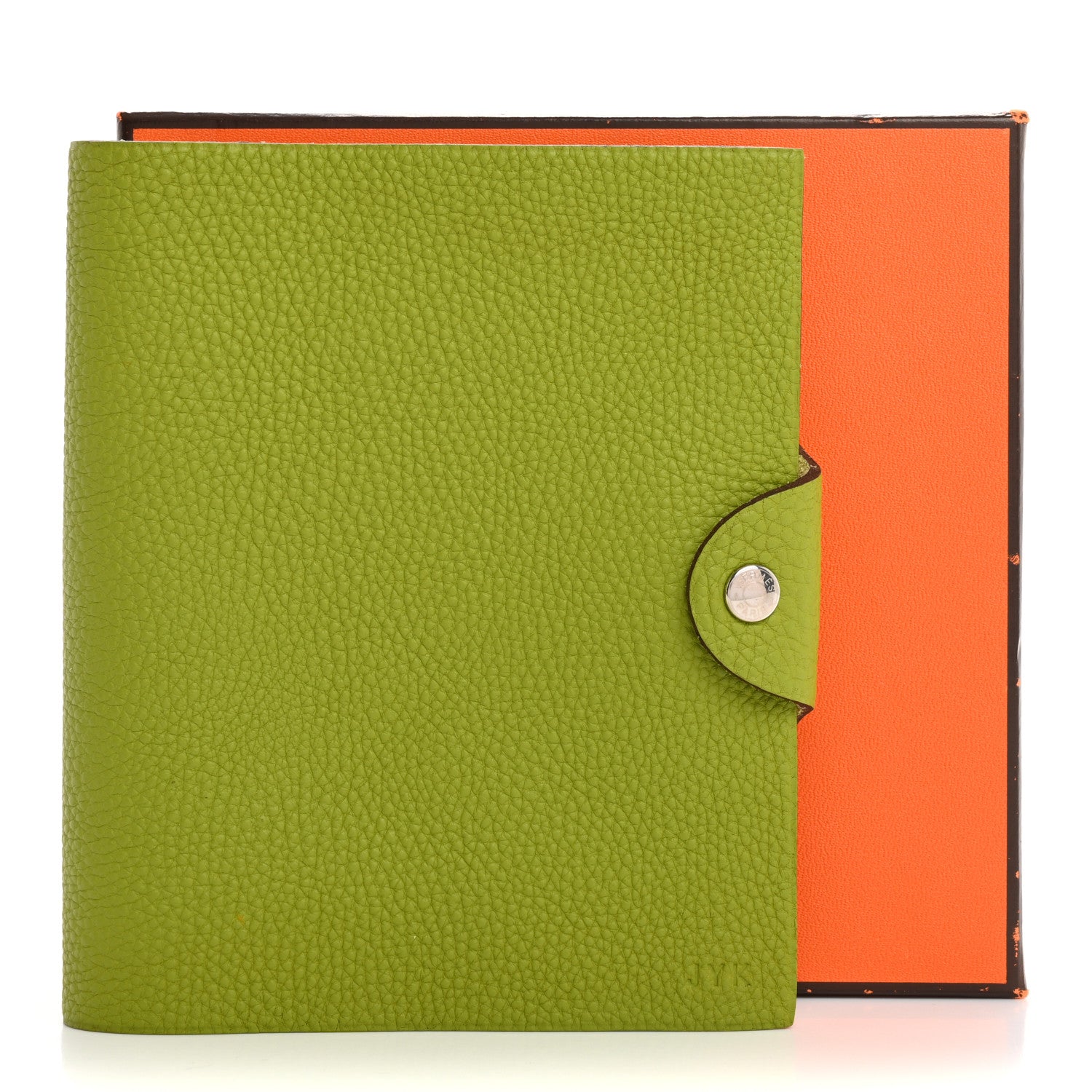 Hermes Togo Ulysse PM Notebook Cover Vert Anis 8 of 8
