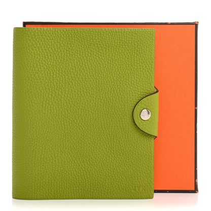 Hermes Togo Ulysse PM Notebook Cover Vert Anis 8 of 8