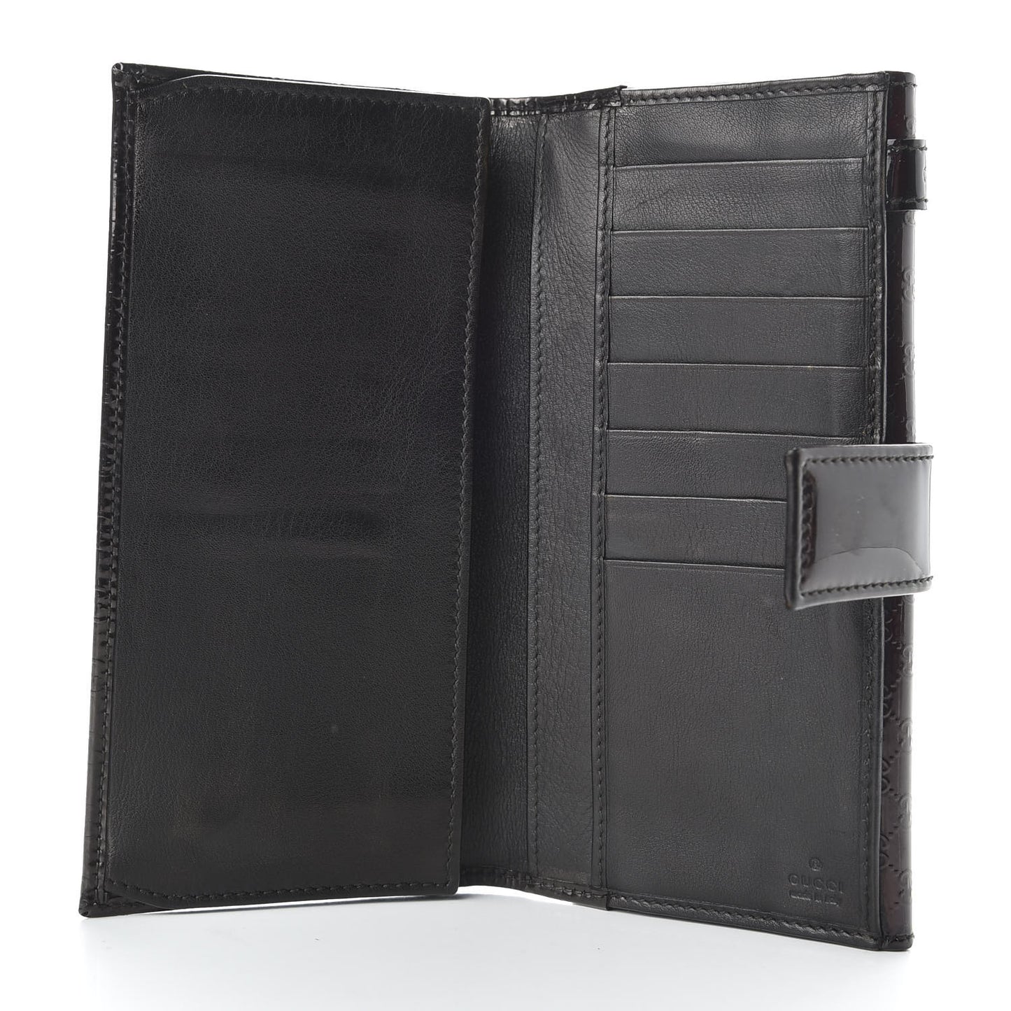 Patent Microguccissima Nice Wallet Burgundy