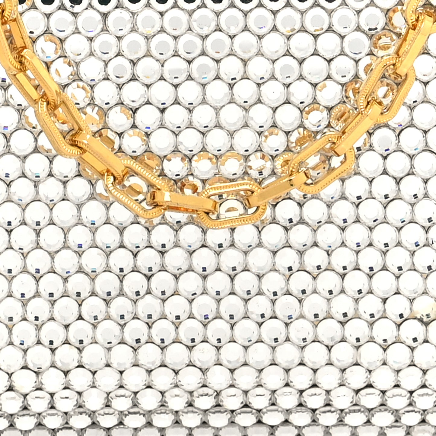 Swarovski Crystal Minaudiere Clutch Gold