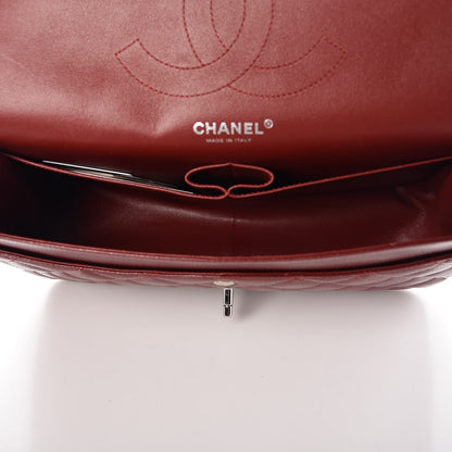 Chanel Caviar Quilted Jumbo Double Flap Dark Red 6 of 9