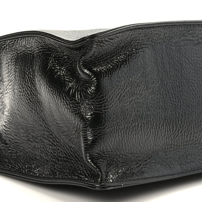 Chanel Glazed Aged Calfskin CC Tote Black 8 of 9