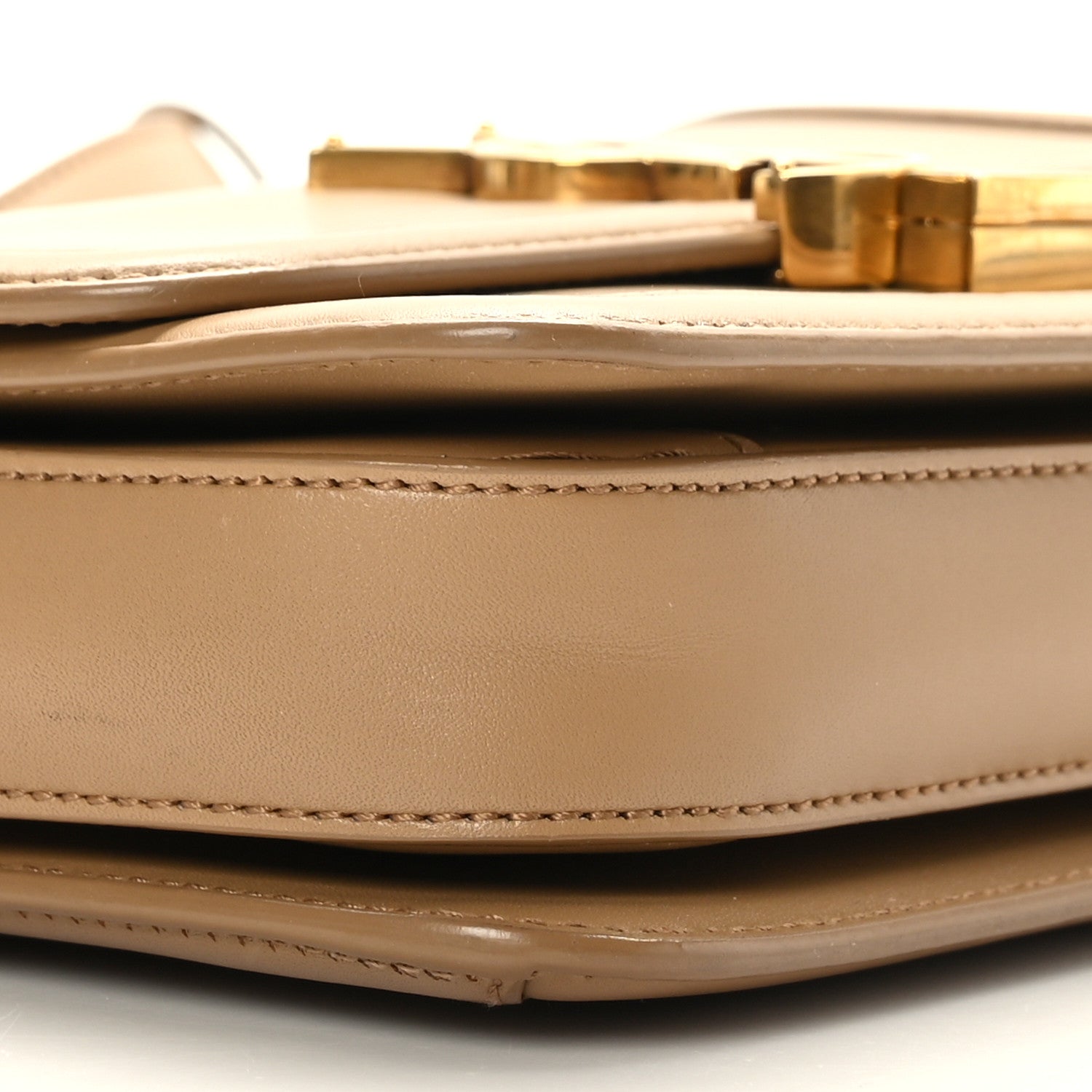 Saint Laurent Smooth Calfskin Small Solferino Satchel Natural Tan 7 of 10