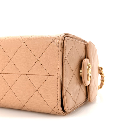 Chanel Caviar Quilted Mini Chanel 25 Handbag Beige 10 of 10