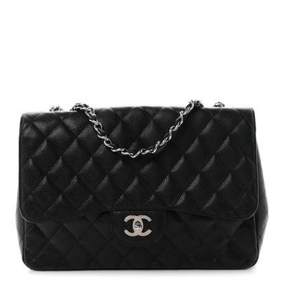 Chanel Caviar Quilted Jumbo Single Flap Black 1 of 9