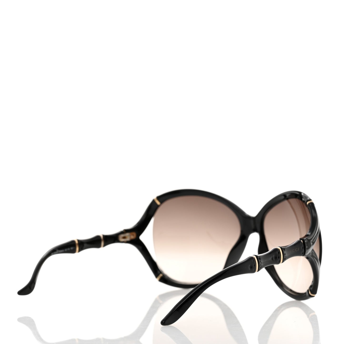 Oversized Oval Bamboo Sunglasses 3509/S Black