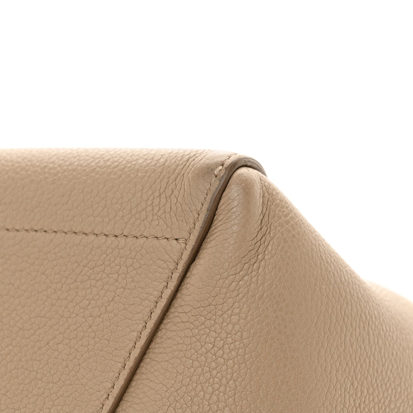 Soft Grained Calfskin Sangle Bucket Bag Dune