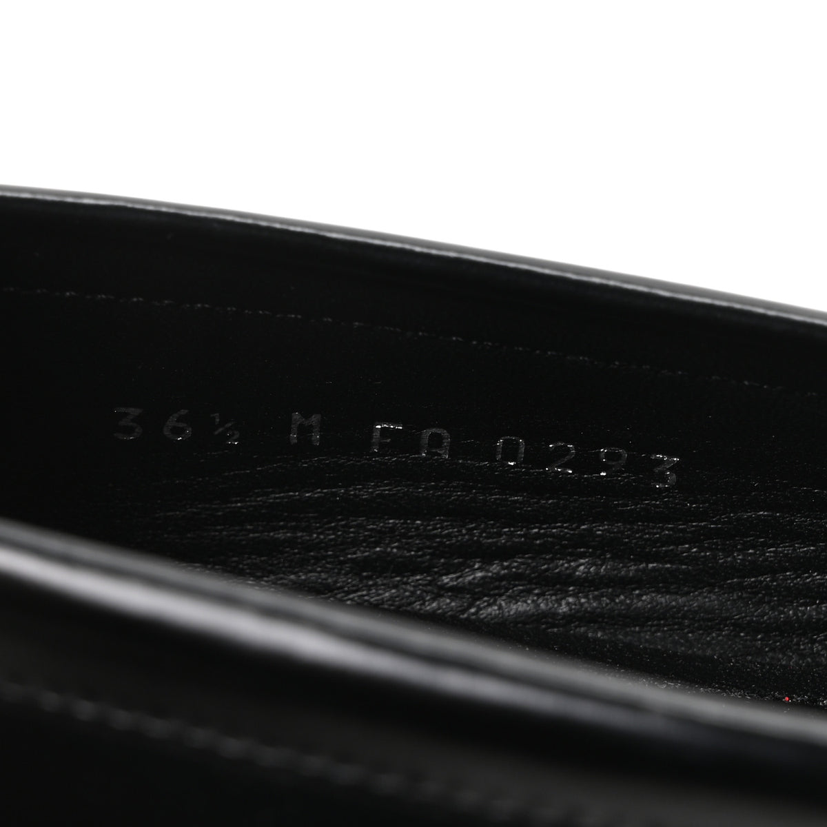 Glazed Calfskin Chess Flat Loafers 36.5 Black