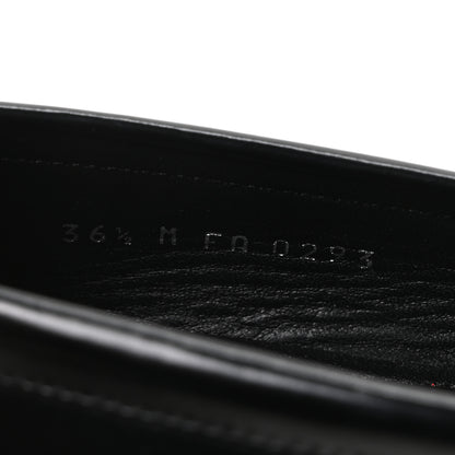 Louis Vuitton Glazed Calfskin Chess Flat Loafers 36.5 Black 9 of 10