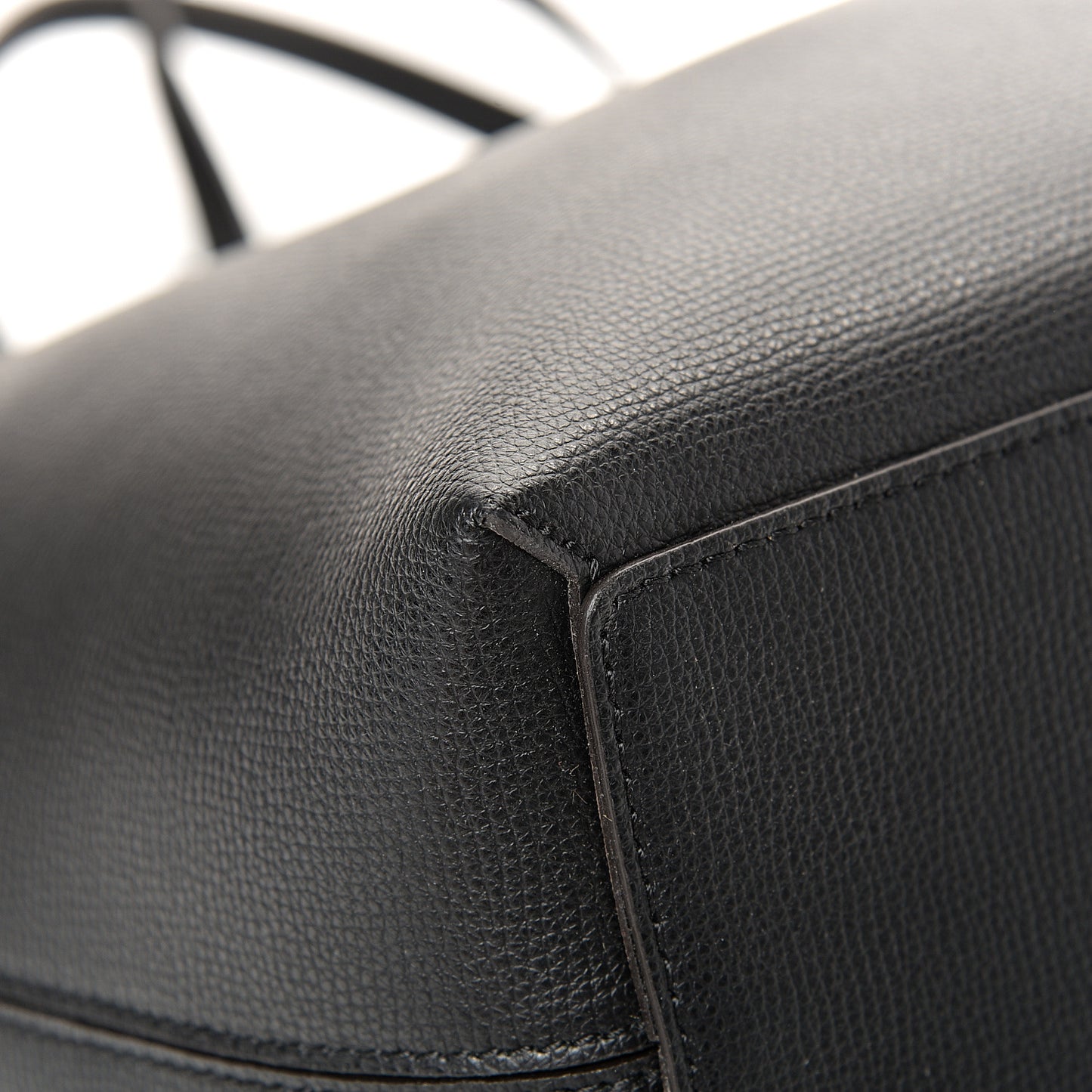 Grainy Calfskin Haymarket Colours Check Medium Zip Tote Black