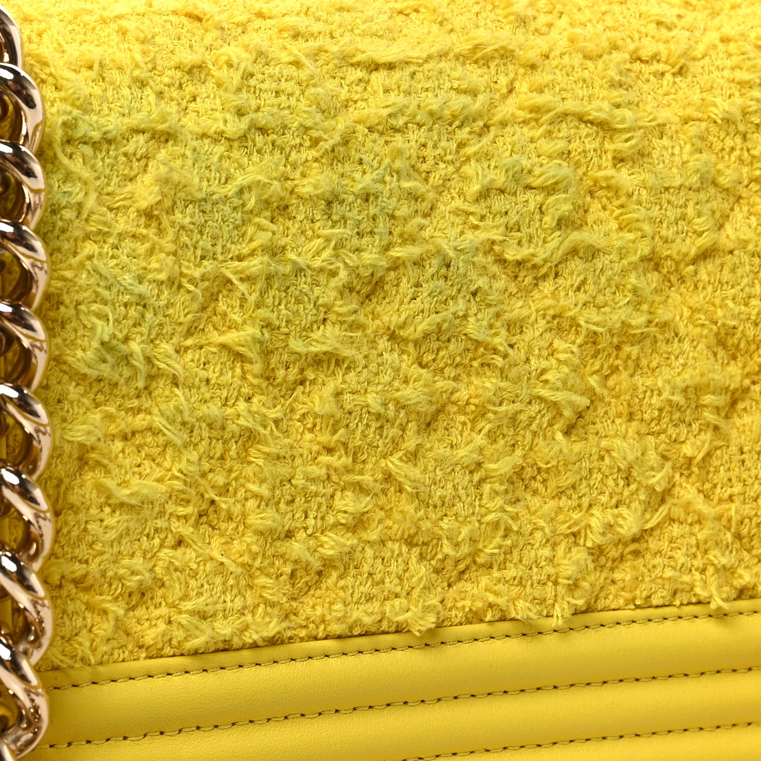 Chanel Lambskin Tweed Small Boy Flap Yellow 10 of 10