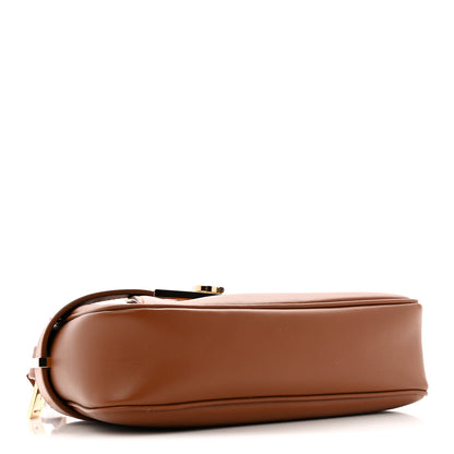 Salvatore Ferragamo Calfskin Gancio Small Archive Camera Case Natural Brown 4 of 10