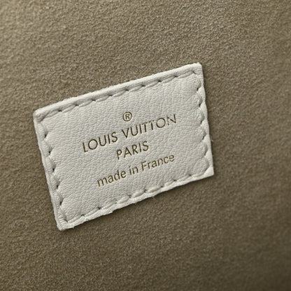 Louis Vuitton Calfskin Monogram Cutout Petit Noe White 6 of 9
