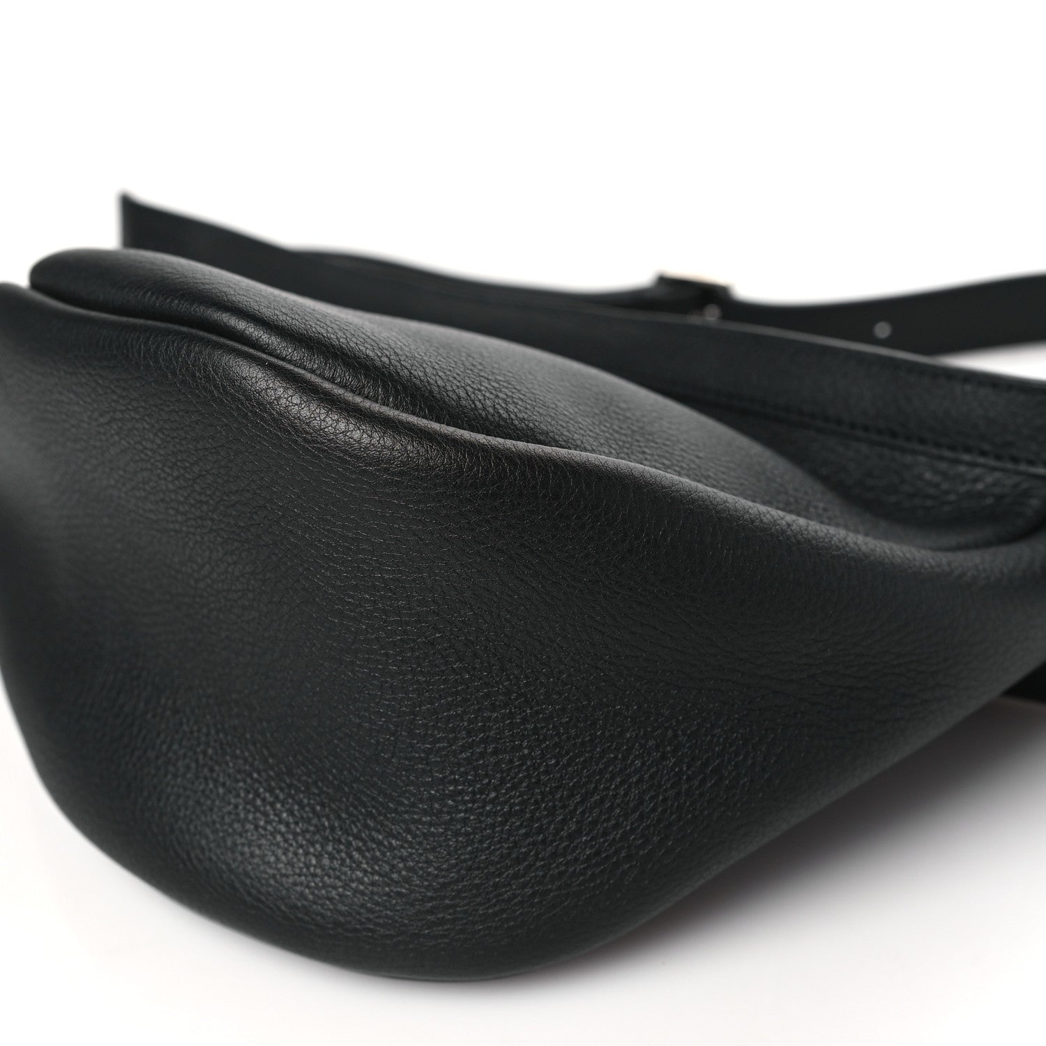 The Row Smooth Calfskin Small Slouchy Banana Bag Black 9 of 9
