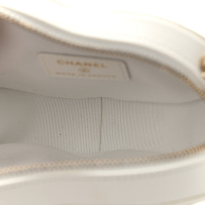 Chanel Lambskin Quilted CC In Love Heart Clutch With Chain White 5 of 11