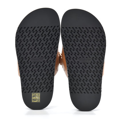 Hermes Calfskin Womens Chypre Sandals 36.5 Gold 7 of 7