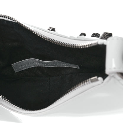 Balenciaga Patent Faux Leather Le Cagole Shoulder Bag XS White 5 of 9