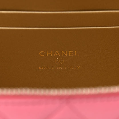 Chanel Lambskin Quilted Small Pearl Crush Vanity Case With Chain Pink 6 of 14