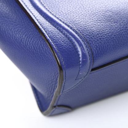Celine Drummed Calfskin Nano Luggage Indigo 11 of 16