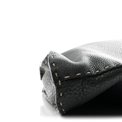 Fendi Calfskin Romano Selleria Diablo Large Shopper Black 9 of 10