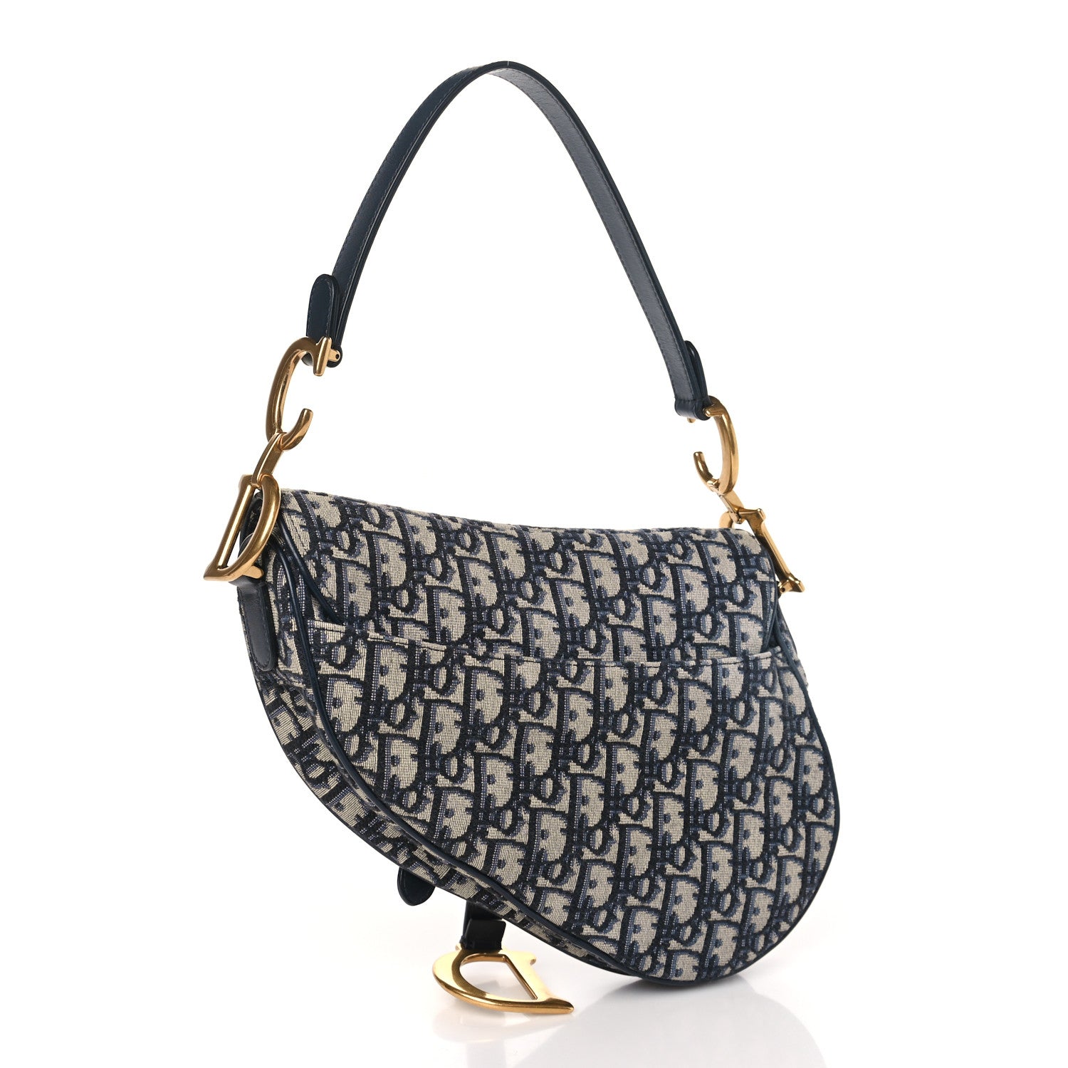 Christian Dior CHRISTIAN DIOR Oblique Saddle Bag Blue 3 of 9