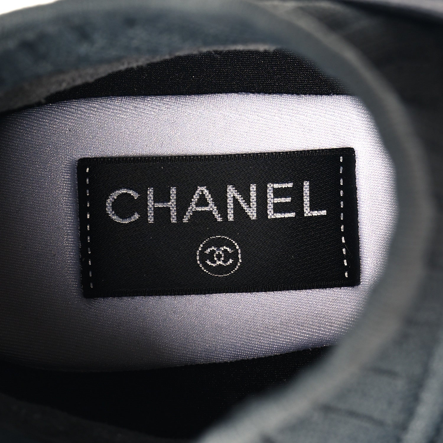 Chanel Stretch Fabric CC Sneakers 39.5 Grey 9 of 10