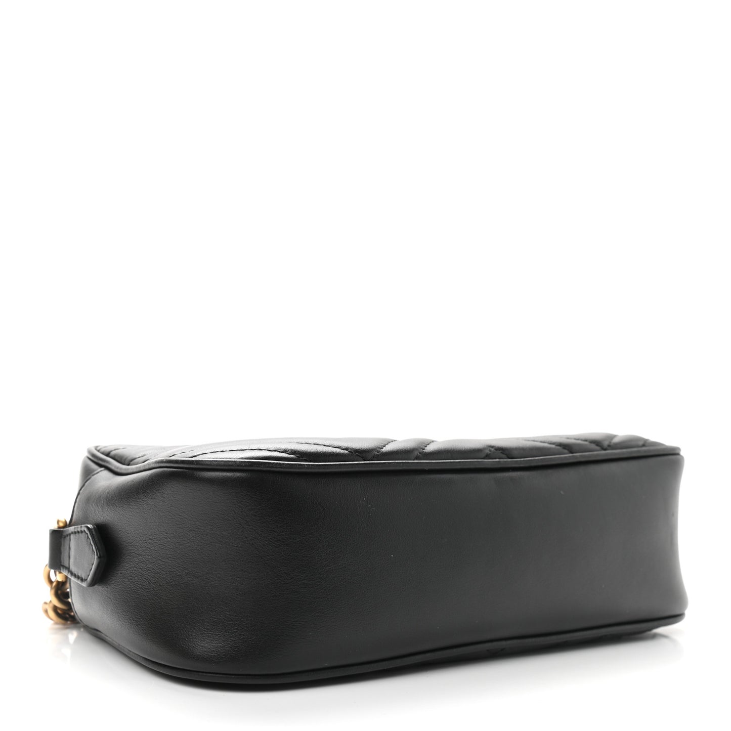 Calfskin Matelasse Small GG Marmont Chain Shoulder Bag Black