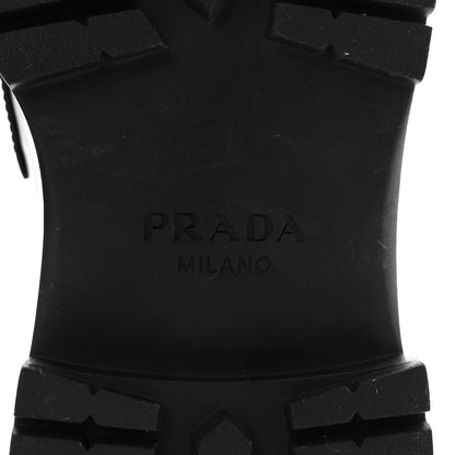 Prada Metal Triangle Logo Double Chocolate Loafers 38 Black 7 of 9
