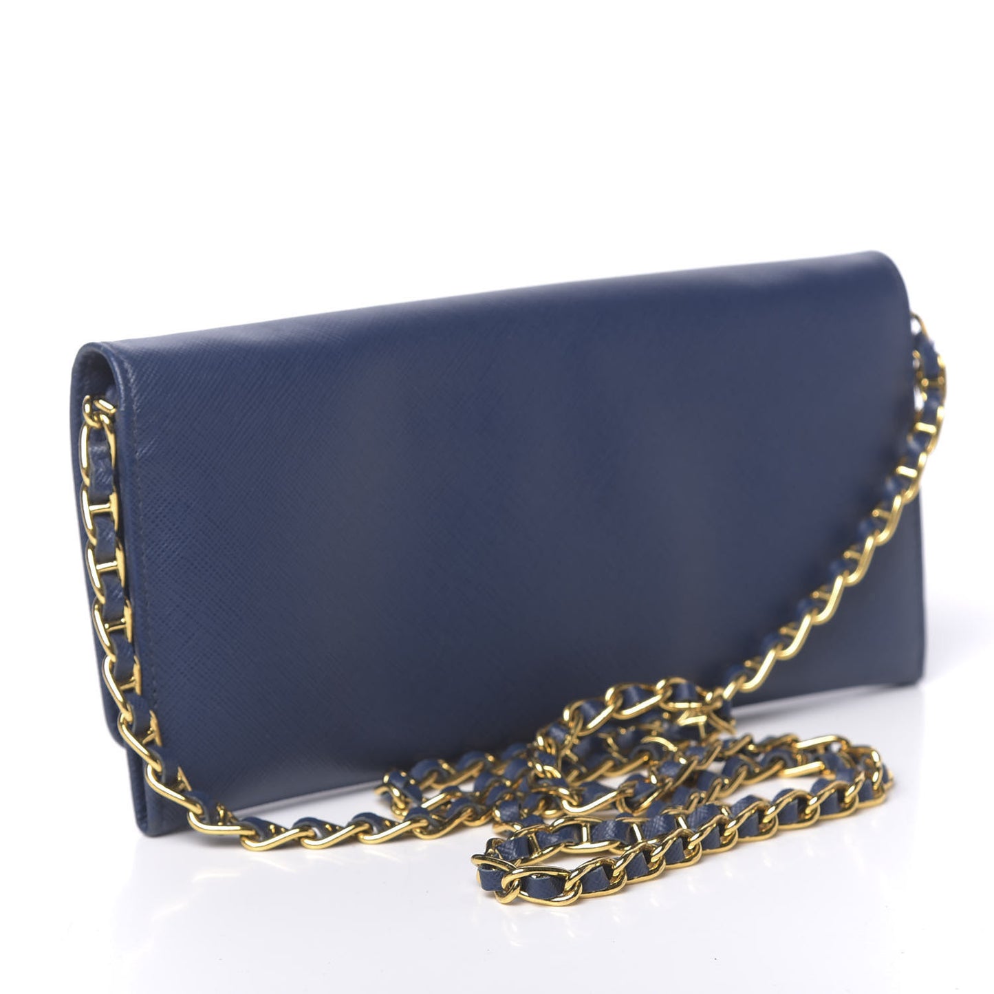 Saffiano Metal Oro Chain Wallet Baltico