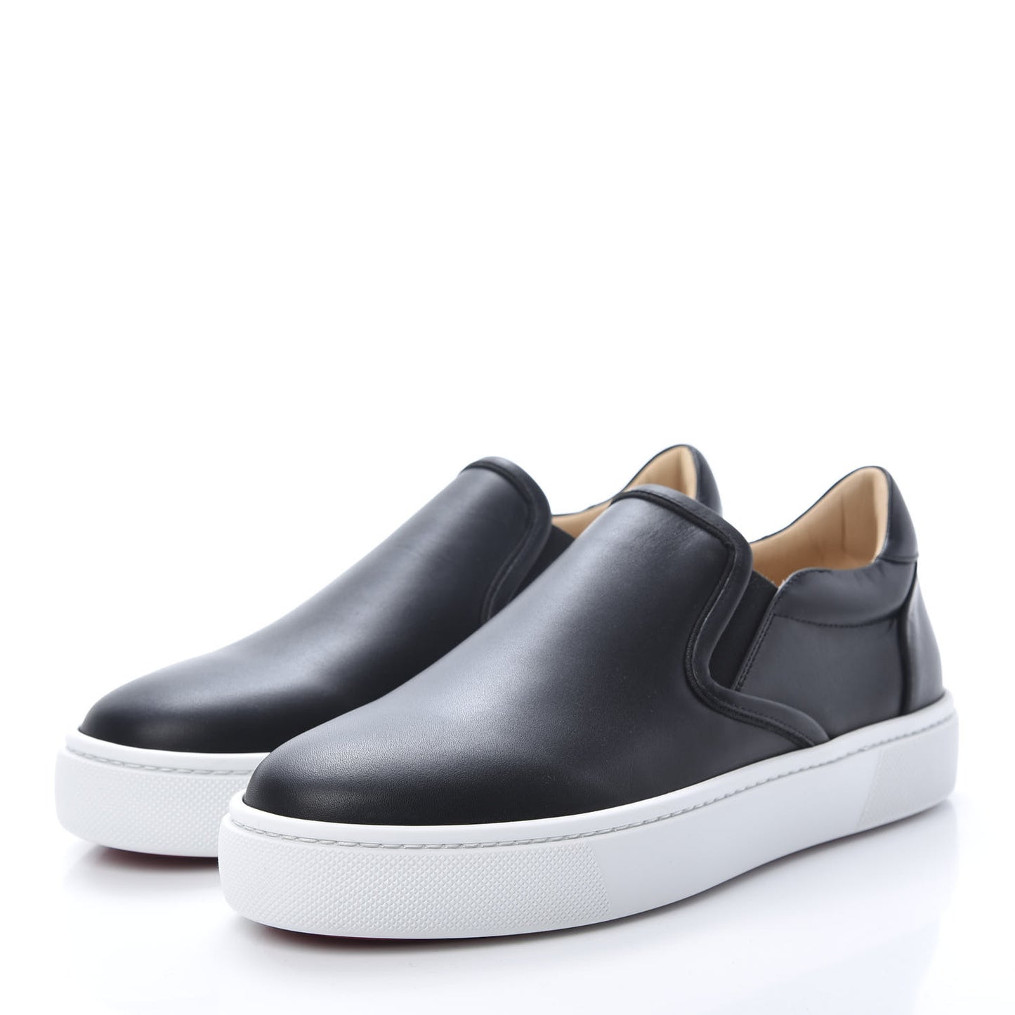 Calfskin Womens Masteral Platform Slip On Sneakers 41 Black