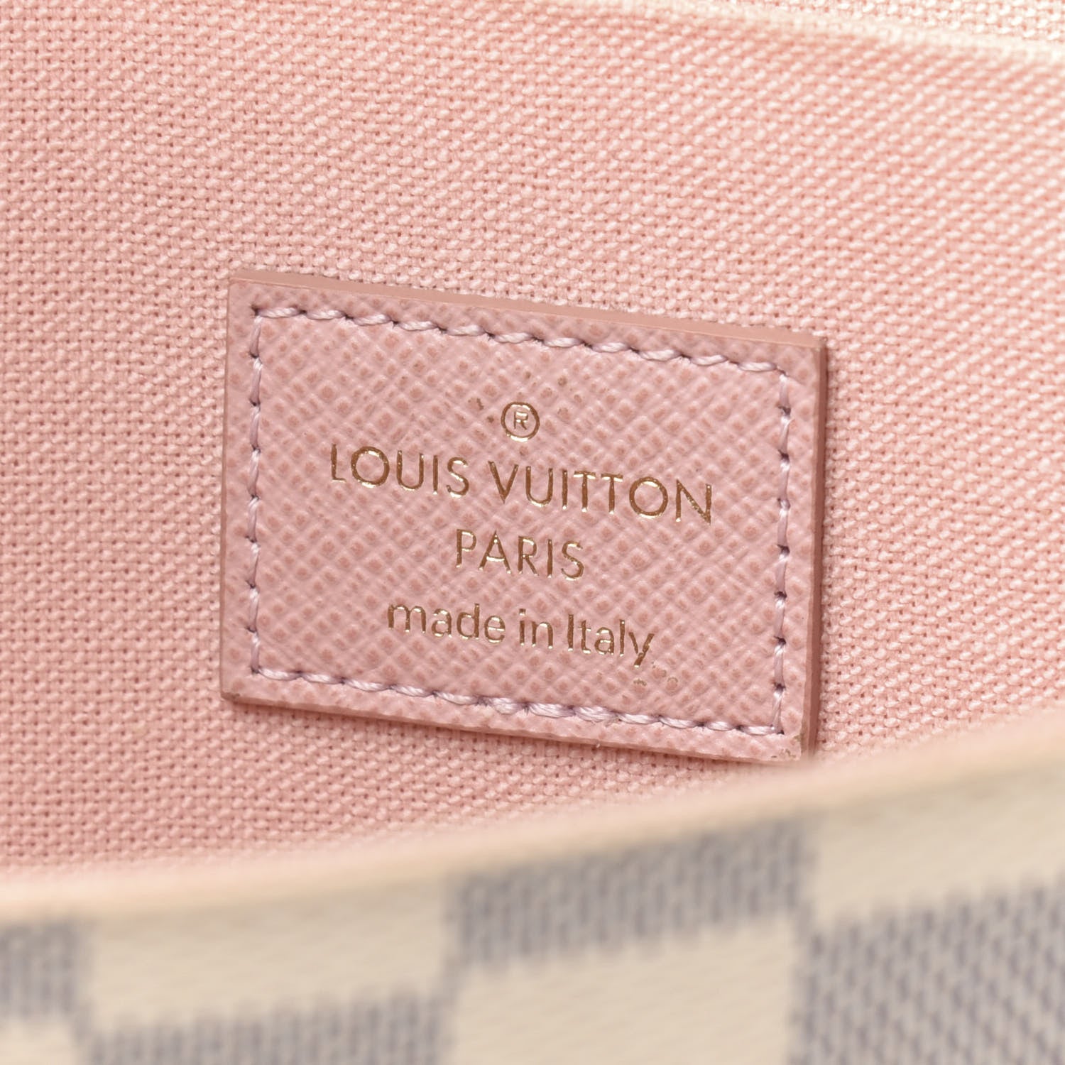 Louis Vuitton Damier Azur Pochette Felicie Chain Wallet Rose Ballerine 8 of 11